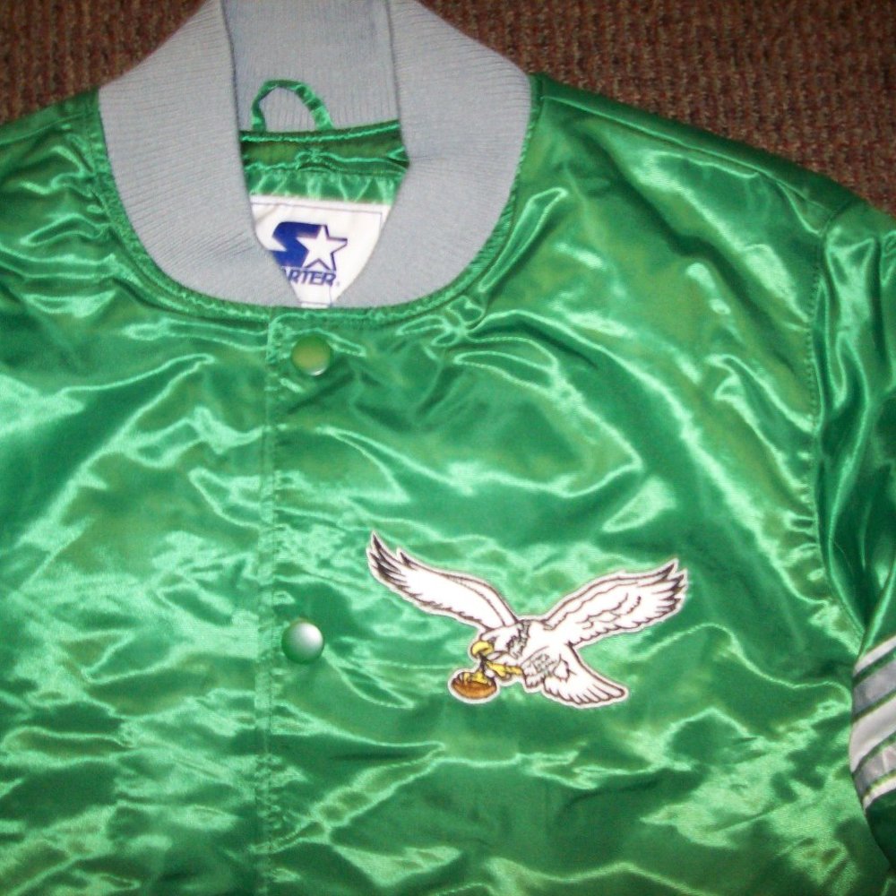 PHILADELPHIA EAGLES Starter Jacket Kelly Green - Picture 10 of 11